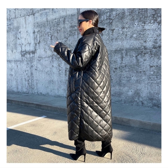 Faux leather coat - Picture 3 of 4